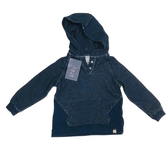 NWT Me & Henry 12/18M Navy James Hooded Top - Picture 1 of 5